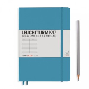Notes LEUCHTTURM 1917  A5 Medium nordycki niebieski linia