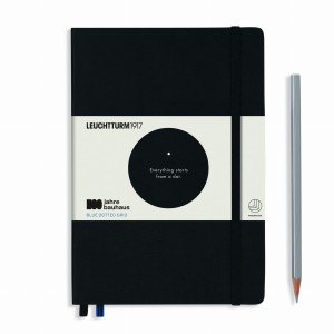 Notes LEUCHTTURM 1917 A5 BAUHAUS czarny w kropki niebieskie- edycja limitowana