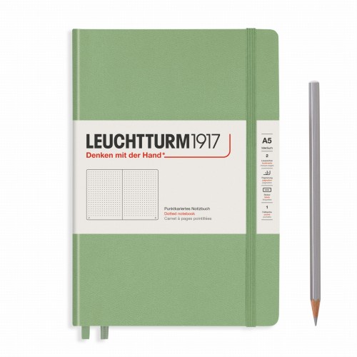 Notes LEUCHTTURM 1917 Medium A5 Sage kropki