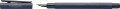 Smukłe pióro wieczne Faber-Castell Neo Slim Dark Blue w kolorze ciemnego granatu z czarnym klipsem i stalową skuwką.