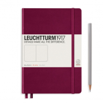 Notes LEUCHTTURM 1917  A5 Medium bordowy gładki