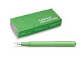 Pióro wieczne Kaweco Liliput Collection Green z anodyzowanego aluminium w kolorze zielonym, srebrna stalówka  pudełkiem prezentowym.