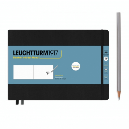 Szkicownik LEUCHTTURM1917 MEDIUM A5 poziomy czarny