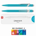CD849-681 Caran d'Ache długopis 849 Colormat-X, turkusowy w pudełku Slimpack-05.jpg