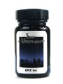 Szklany flakon atramentu KWZ Ink Sen o Warszawie 60 ml z ciemną etykietą ukazującą czarno-granatowy odcień.