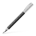 Pióro wieczne Faber-Castell Ambition Rhombus w kolorze czarnym z grawerowanym wzorem.