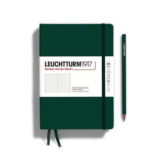 Notes LEUCHTTURM 1917 Medium A5 NATURAL COLOURS Forest Green kropki