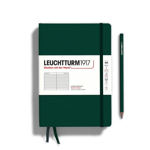 Notes LEUCHTTURM 1917 Medium A5 NATURAL COLOURS Forest Green linia