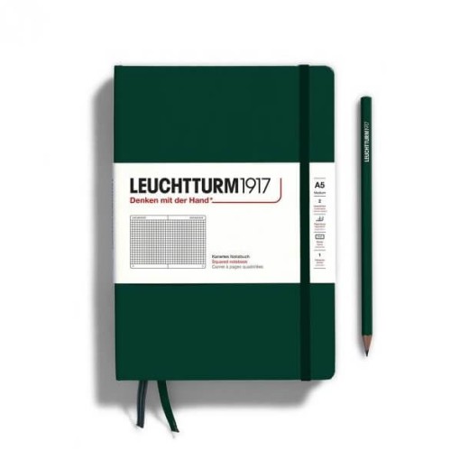 Notes LEUCHTTURM 1917 Medium A5 NATURAL COLOURS Forest Green kratka
