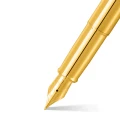 Pióro wieczne SHEAFFER Gift 100 Glossy Gold PVD zbliżenie na złotą stalówkę.