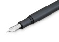 Pióro wieczne KAWECO SUPRA Black zbliżenie na dużą grawerowaną stalówkę