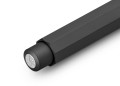 Ołówek KAWECO AL SPORT Black 0,7 zbliżenie na przycisk z metalowym logo