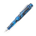 Niebieskie pióro Kaweco ART Sport Pebble Blue z widoczną srebrną stalówką