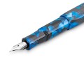 Niebieskie pióro Kaweco ART Sport Pebble Blue z widoczną srebrną stalówką