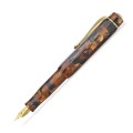 Eleganckie pióro Kaweco ART Sport Hickory Brown z widoczną złotą stalówką
