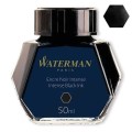 Atrament WATERMAN czarny 50ml z próbką koloru.