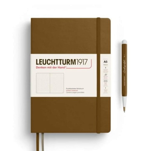 Notes LEUCHTTURM 1917 Medium A5 SPICE BROWN kropki