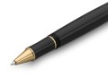 Pióro kulkowe KAWECO DIA2 Gold z widokiem na złotą końcówkę z wystającym wkładem.