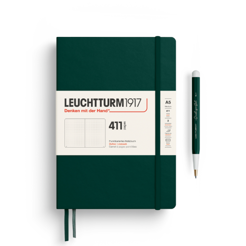 Notes LEUCHTTURM 1917 Medium A5 SERIA 411 Forest Green kropki