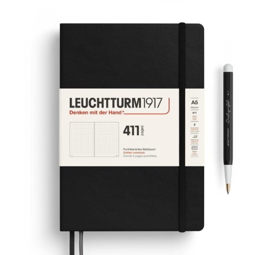 Notes LEUCHTTURM 1917 Medium A5 SERIA 411 czarny kropki