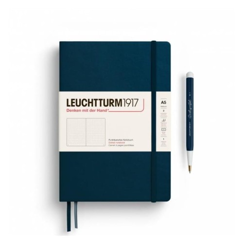 Notes LEUCHTTURM 1917 Medium A5 DEEP SEA kropki