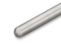 Srebrne pióro wieczne Kaweco Supra Stainless Steel wykonane ze szczotkowanej stali nierdzewnej, widoczny odkręcony łącznik korpusu.
