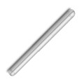 Srebrne pióro wieczne Kaweco Supra Stainless Steel wykonane ze szczotkowanej stali nierdzewnej, widoczny odkręcony łącznik korpusu.