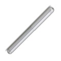 Srebrne pióro wieczne Kaweco Liliput Silver aluminium z zakręcaną skuwką na tle metalowego pudełka prezentowego.