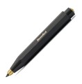 Czarny ośmiokątny ołówek Kaweco Classic Sport Clutch z wkładem 3,2 mm i eleganckim złotym logo na przycisku.