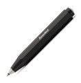 Czarny długopis Kaweco Skyline Sport Black ze srebrnym logo na przycisku.