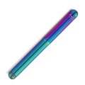 Małe pióro wieczne Kaweco Liliput Kolibri o tęczowym, multikolorowym wykończeniu, wykonane z aluminium.