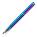 Małe pióro wieczne Kaweco Liliput Kolibri o tęczowym, multikolorowym wykończeniu, wykonane z aluminium.
