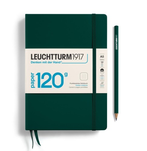 Notes LEUCHTTURM 1917 Medium A5 FOREST GREEN kropki 120g