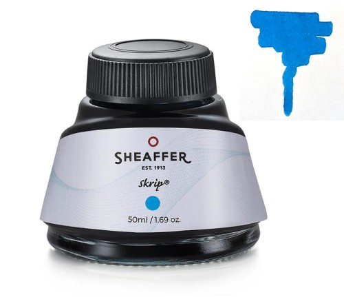 Atrament SHEAFFER Skrip turkusowy z próbką koloru
