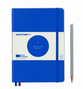 Notes LEUCHTTURM 1917 A5 BAUHAUS błękit królewski w kropki czerwone- edycja limitowana