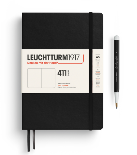 Notes LEUCHTTURM 1917 Medium A5 SERIA 411 czarny gładki