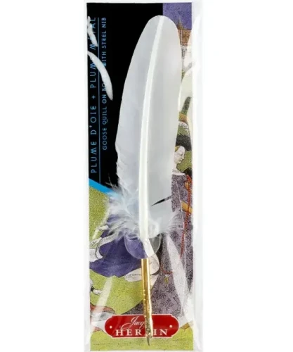 Pióro gęsie HERBIN białe, stalówka CITO 25cm