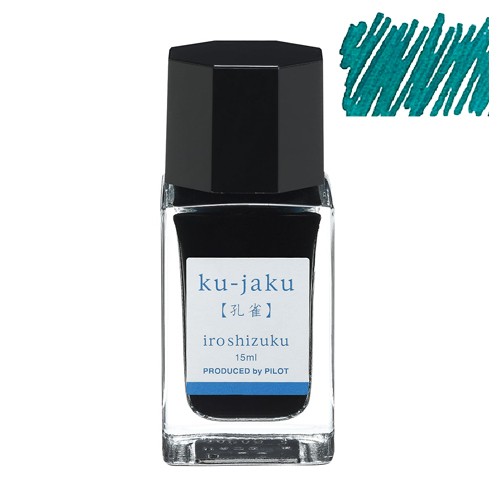 Atrament Pilot Iroshizuku Ku-jaku 15 ml flakon kolor morski turkusowy