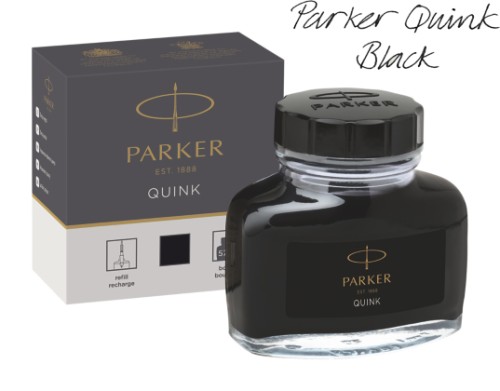 Atrament PARKER Quink czarny w szklanym kałamarzu 57ml