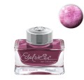 Atrament Pelikan Edelstein Rose Quartz 50 ml flakon ze srebrna zakretka z logo i grafika kwarcu rozowego