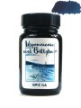 Flakon atramentu KWZ Ink Wspomnienie znad Bałtyku 60 ml z ciemnoniebieską etykietą i próbką morskiego koloru.