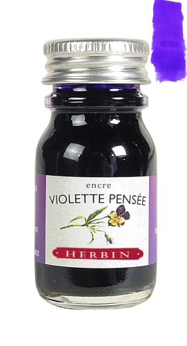Atrament J. HERBIN 10ml - Violette pensée z próbką koloru