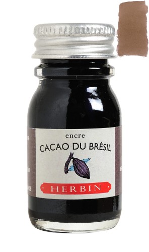Atrament J. HERBIN 10ml - Cacao du Brésil z próbką koloru