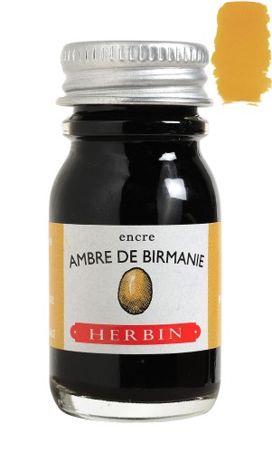 Atrament J. HERBIN 10ml - Ambre de Birmanie z próbką koloru