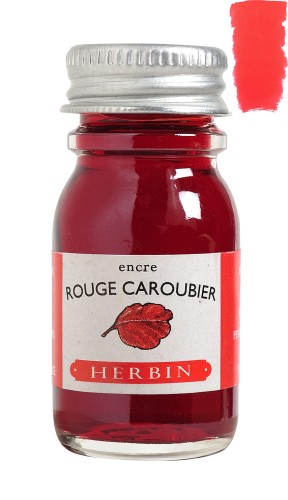 Atrament J. HERBIN 10ml - Rouge caroubier z próbką koloru