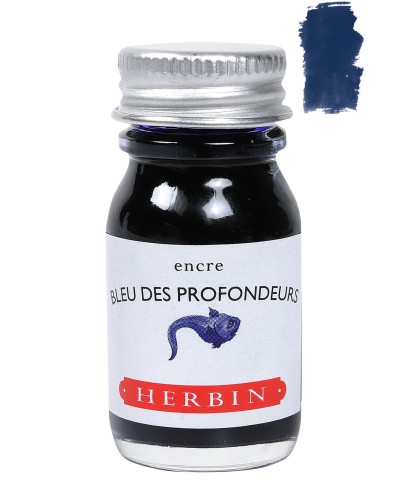 Atrament J. HERBIN 10ml - Bleu des profondeurs z próbką koloru
