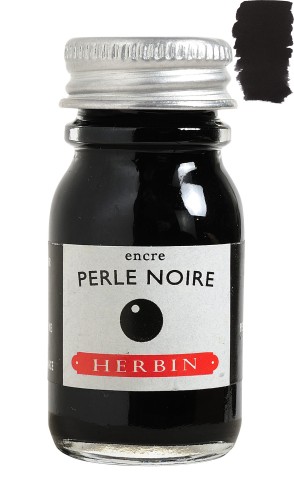 Atrament J. HERBIN 10ml - Perle noire z próbką koloru