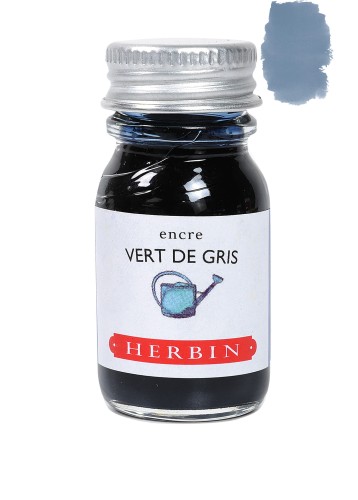 Atrament J. HERBIN 10ml - Vert de gris z próbką koloru