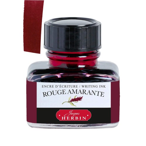 Atrament J. HERBIN 30ml - Rogue Amarante z próbką koloru