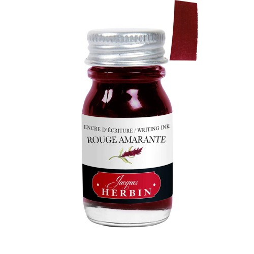 Atrament J. HERBIN 10ml - Rogue Amarante z próbką koloru